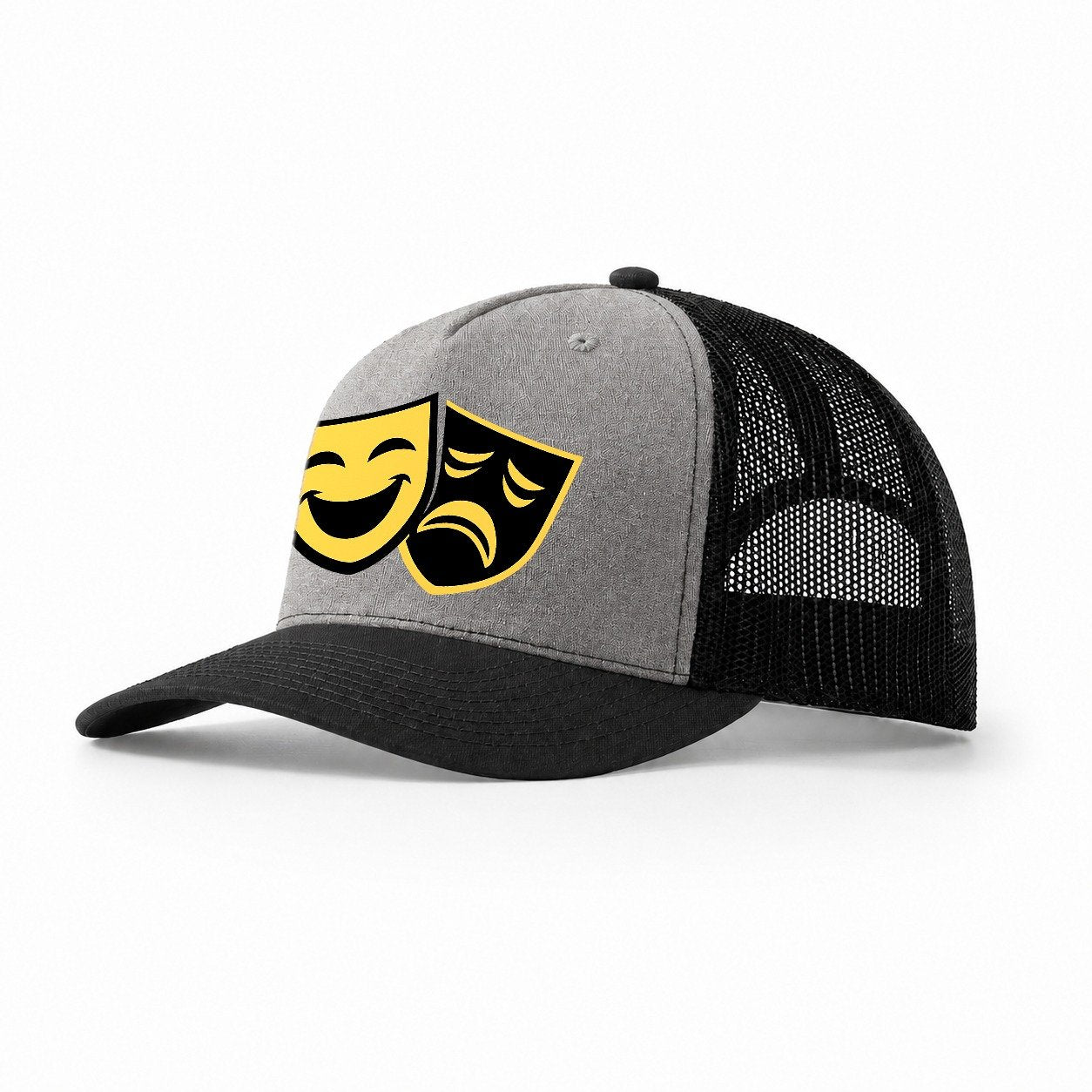 Golden Duality Of Theater Ac39f189b447 1770611732078 Trucker Hat – Grey-Black