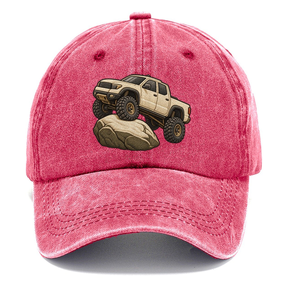 Lifted Pickup On A Boulder Off Roading And Overlanding Classic Cap – Pomegranate Blush
