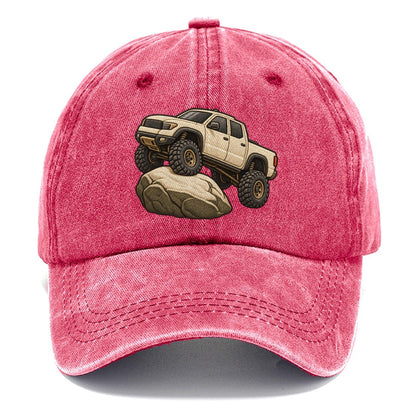 Lifted Pickup On A Boulder Off Roading And Overlanding Classic Cap – Pomegranate Blush