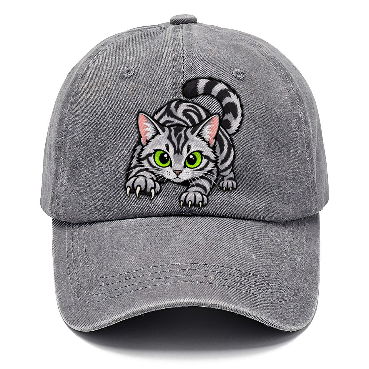Silver Tabby Stalking Peeking Cats Classic Cap – Urban Haze