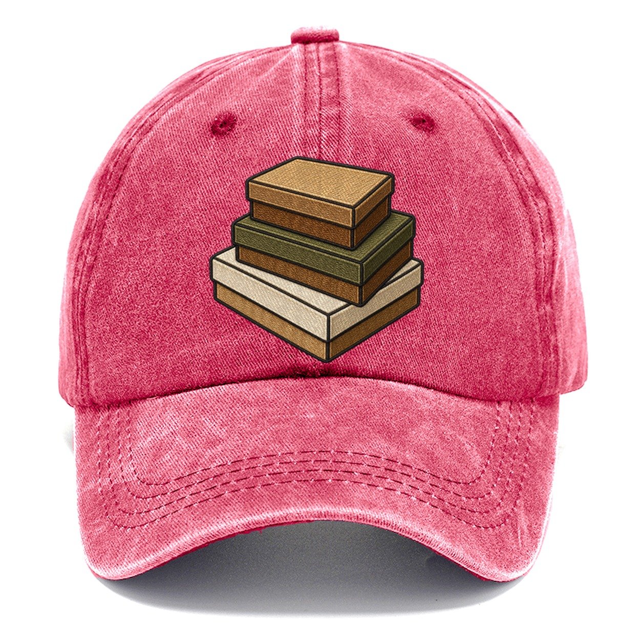 Stack Of Three Blank Lid Game Boxes Board Games Classic Cap – Pomegranate Blush