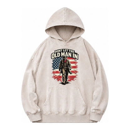 Dont Let The Old Man In Vintage Washed Hoodie – Off White