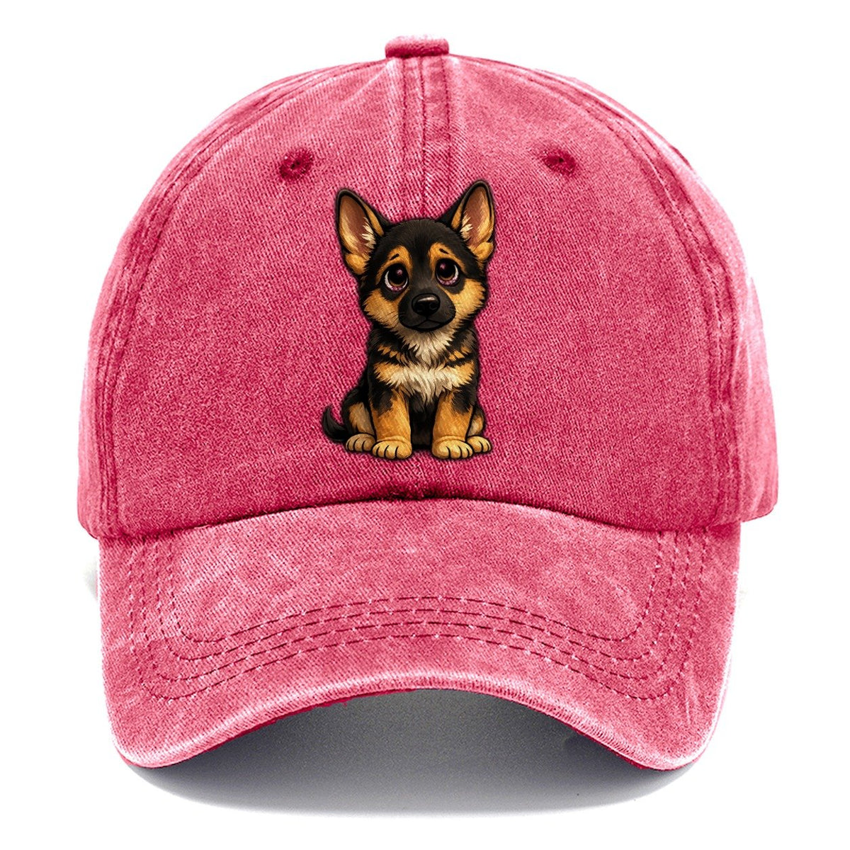German Shepherd Sitting Sweetheart Classic Cap – Pomegranate Blush