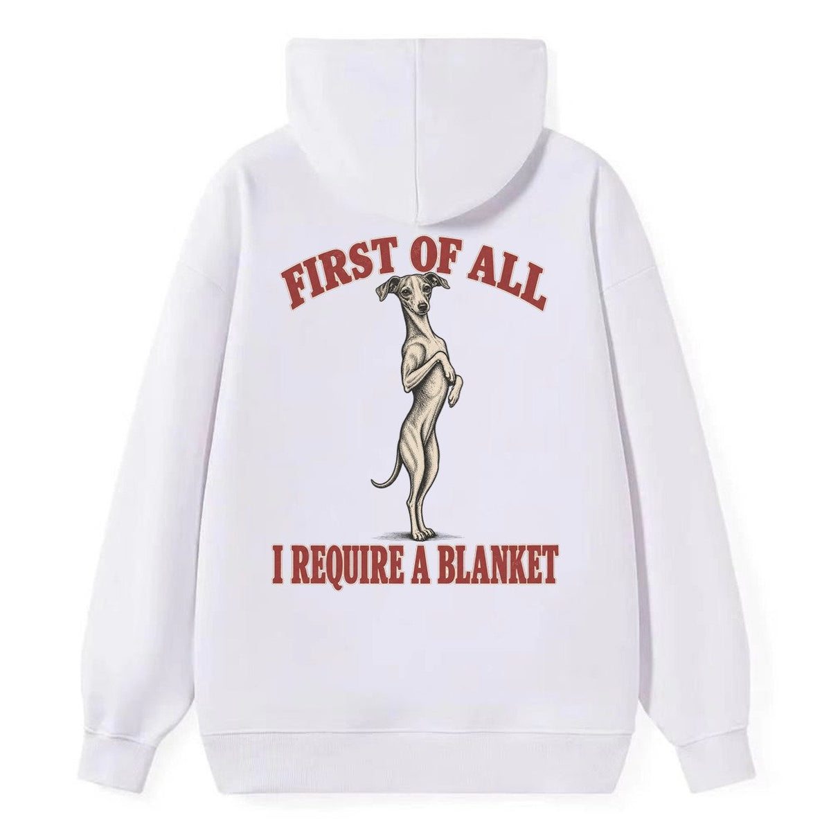 Italian Greyhound Dog Declarations Classic Pullover Hoodie – White
