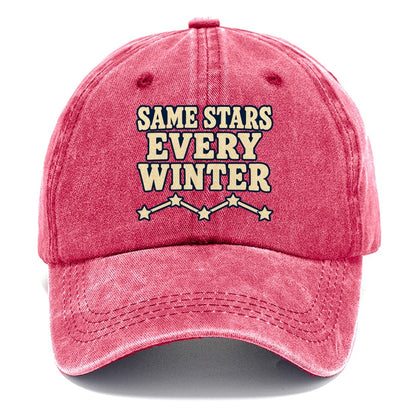 Same Stars Every Winter Astronomy And Stargazing Classic Cap – Pomegranate Blush