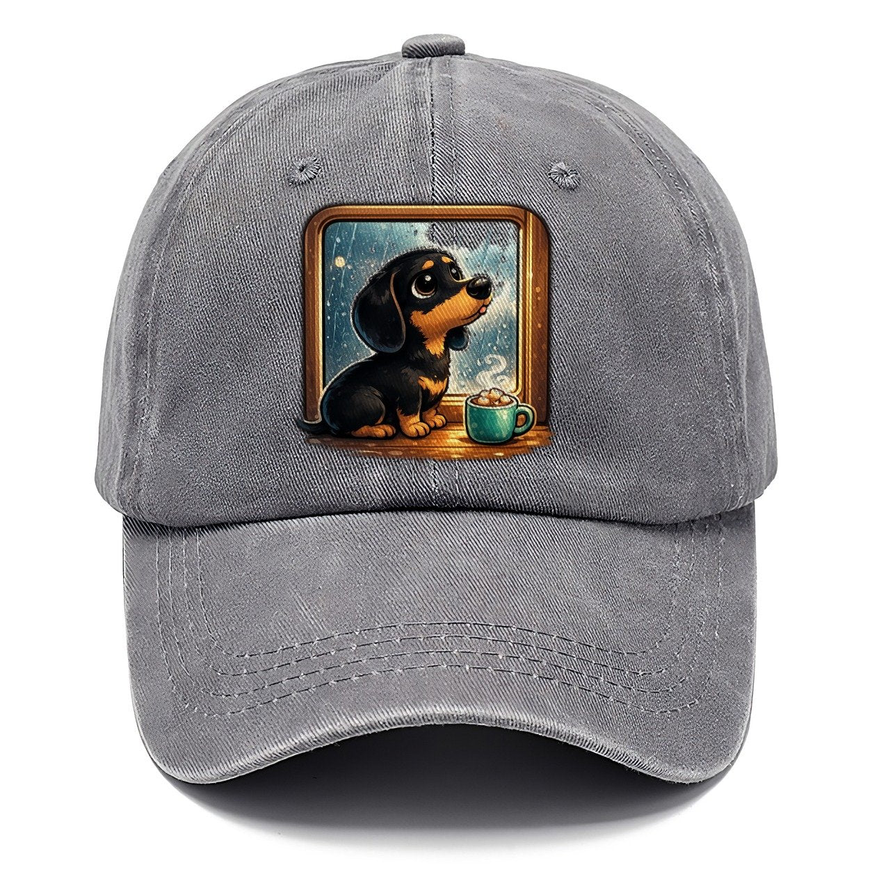 Dachshund Watching Rain Classic Cap – Urban Haze