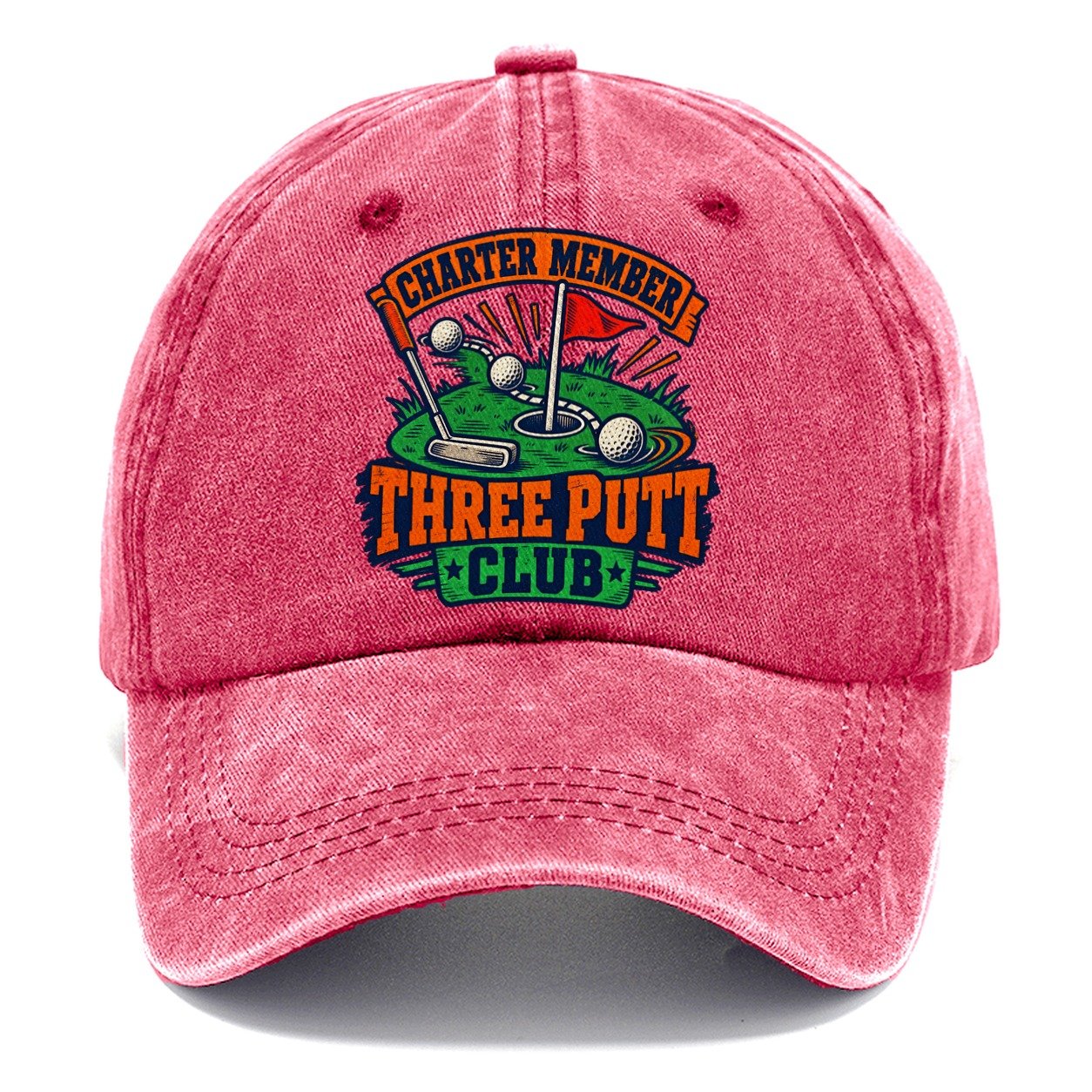 Three Putt Club Golf Life Classic Cap – Pomegranate Blush