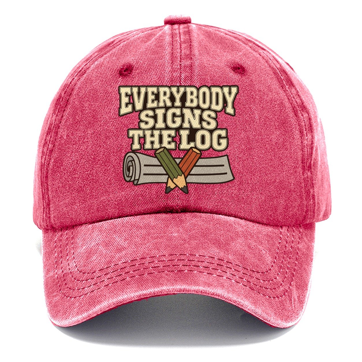 Everybody Signs The Log Geocaching Classic Cap – Pomegranate Blush