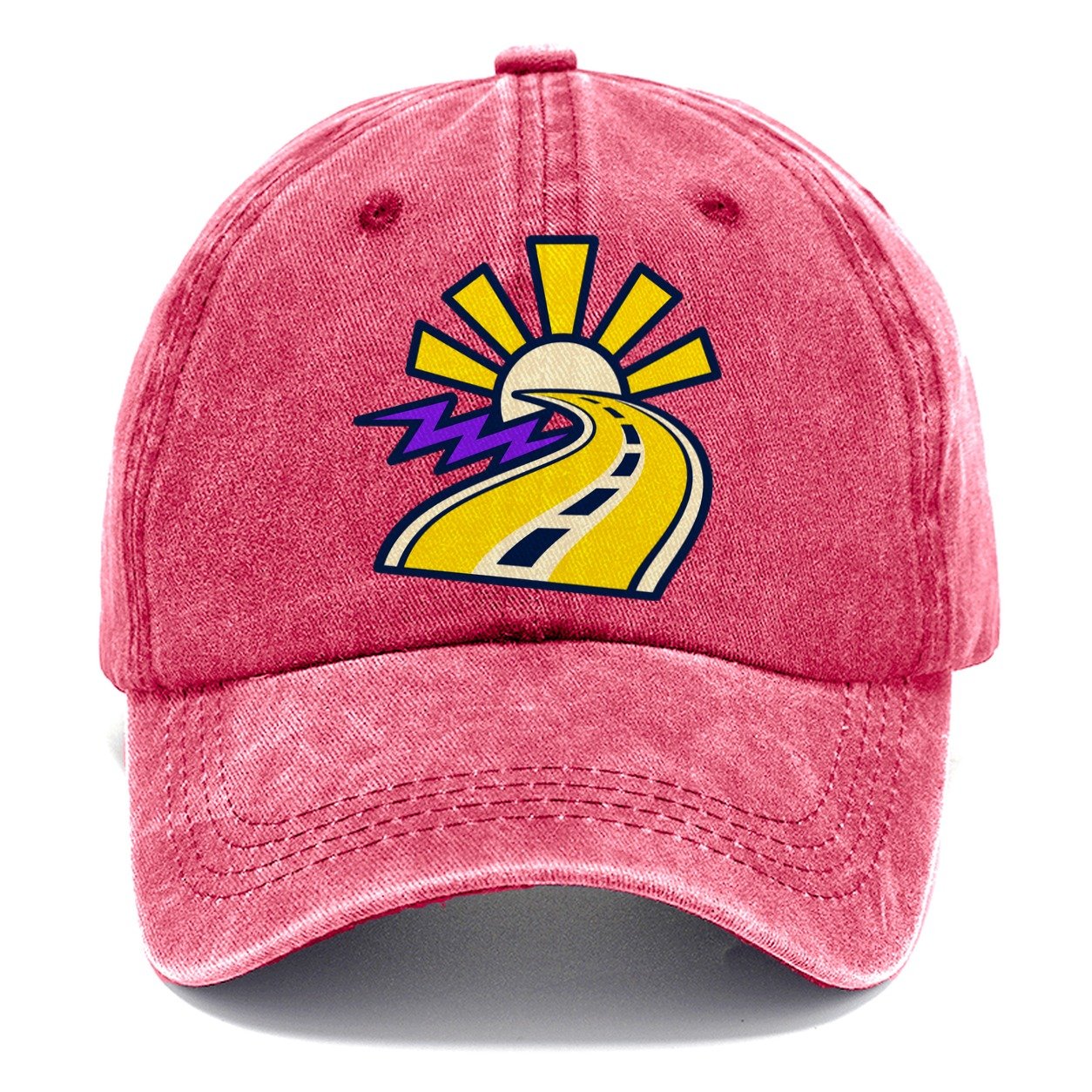 Road To Sunburst 90S Running Clubs Classic Cap – Pomegranate Blush