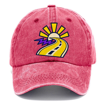 Road To Sunburst 90S Running Clubs Classic Cap – Pomegranate Blush