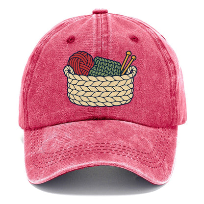 Unfinished Project Basket Yarn Crafts Classic Cap – Pomegranate Blush