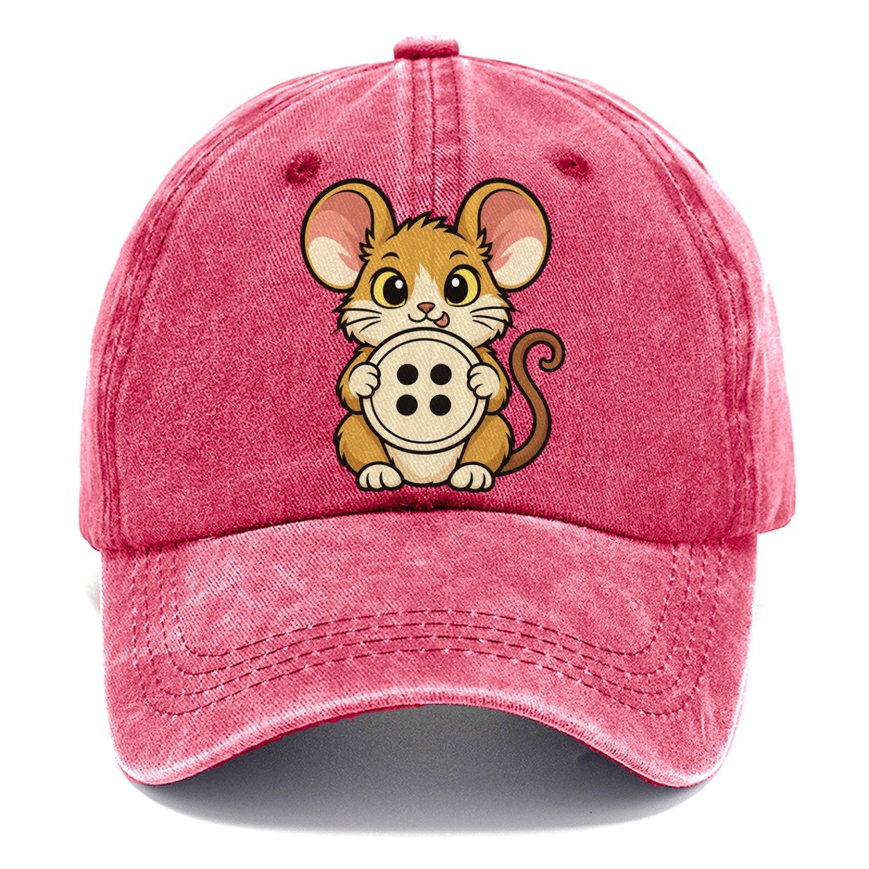 The Sewing Room Mouse Sewing And Quilting Classic Cap – Pomegranate Blush