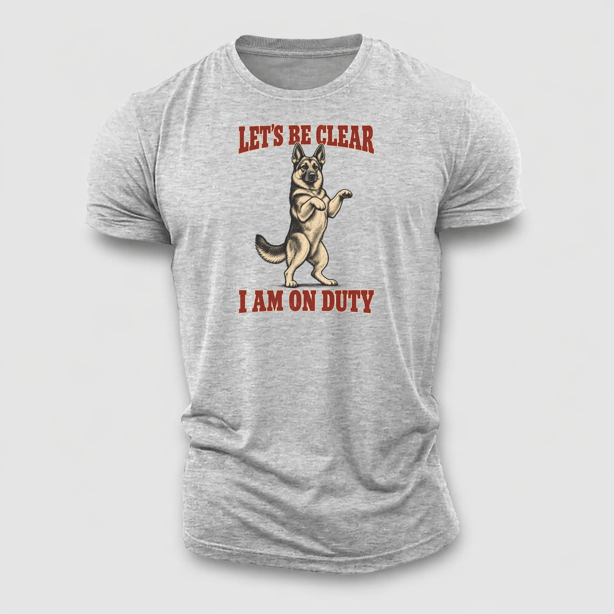 German Shepherd Dog Declarations Cotton T-Shirt – Sport Grey