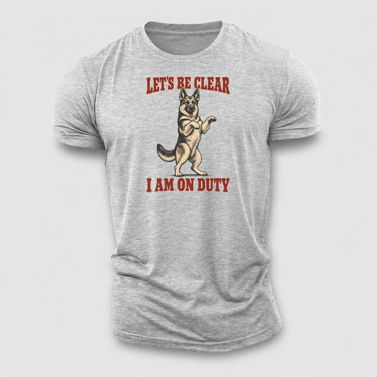 German Shepherd Dog Declarations Cotton T-Shirt – Sport Grey