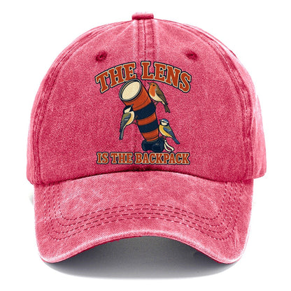 The Lens Is The Backpack Birdwatching Classic Cap – Pomegranate Blush