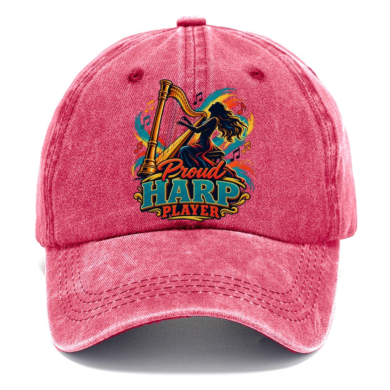 Proud Harp Player Music Instruments Classic Cap – Pomegranate Blush