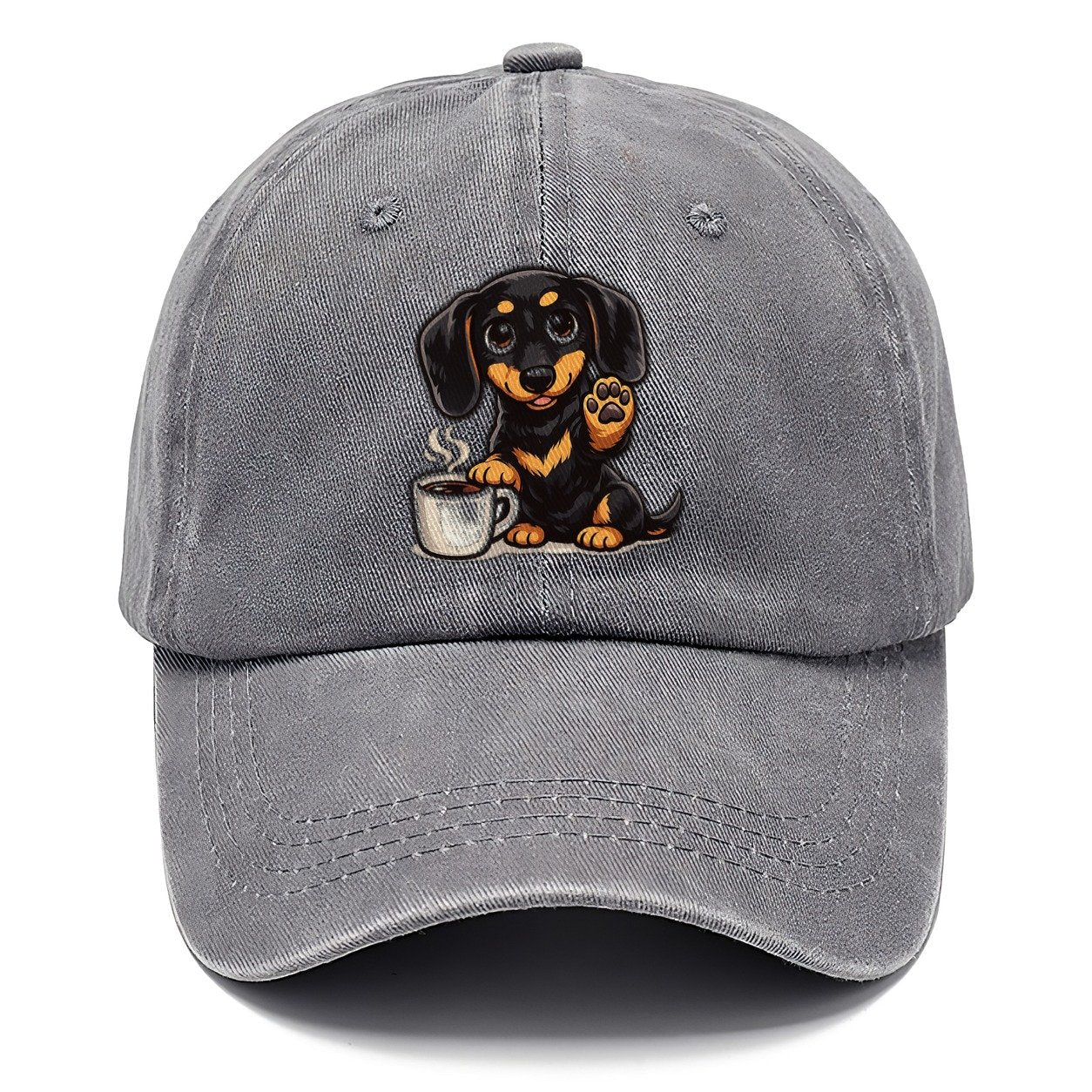 Dachshund Guarding Morning Coffee Classic Cap – Urban Haze