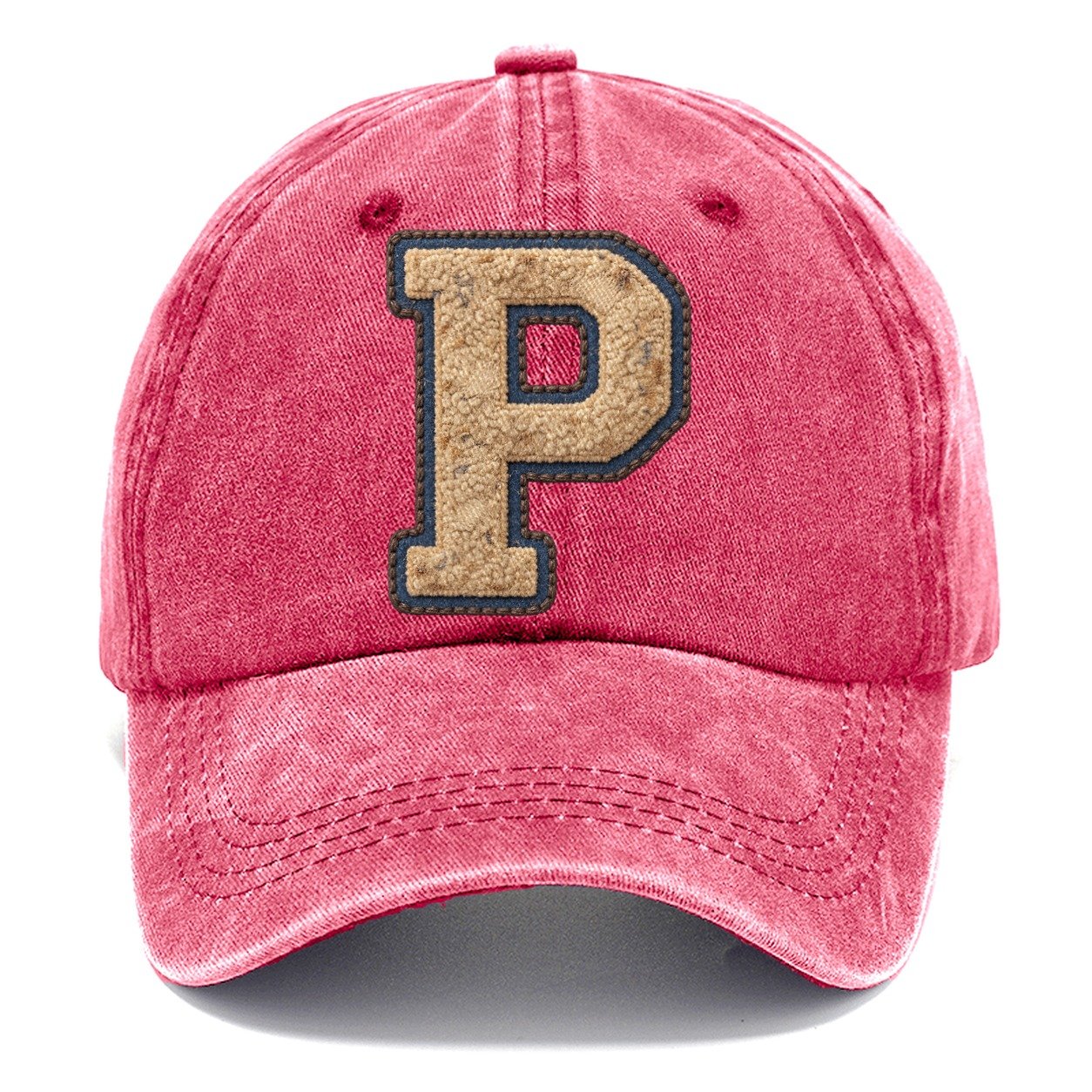 Varsity Chenille P Monogram Classic Cap – Pomegranate Blush