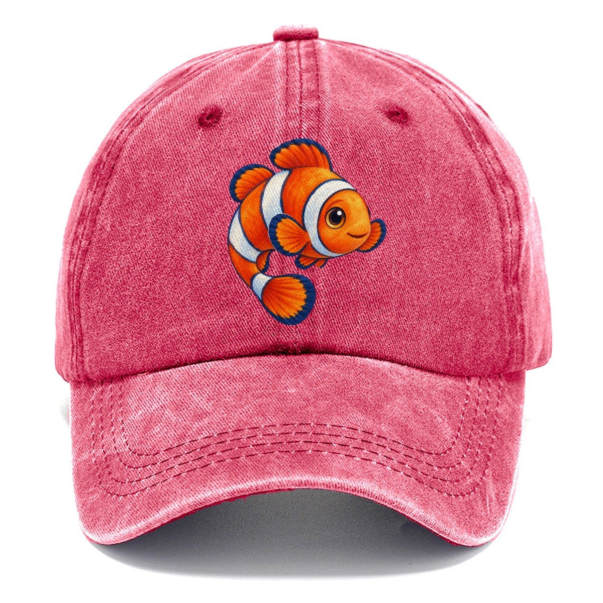 Clownfish Crescent Swim Sea Sprite Classic Cap – Pomegranate Blush