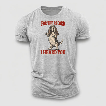 Basset Hound Dog Declarations Cotton T-Shirt – Sport Grey