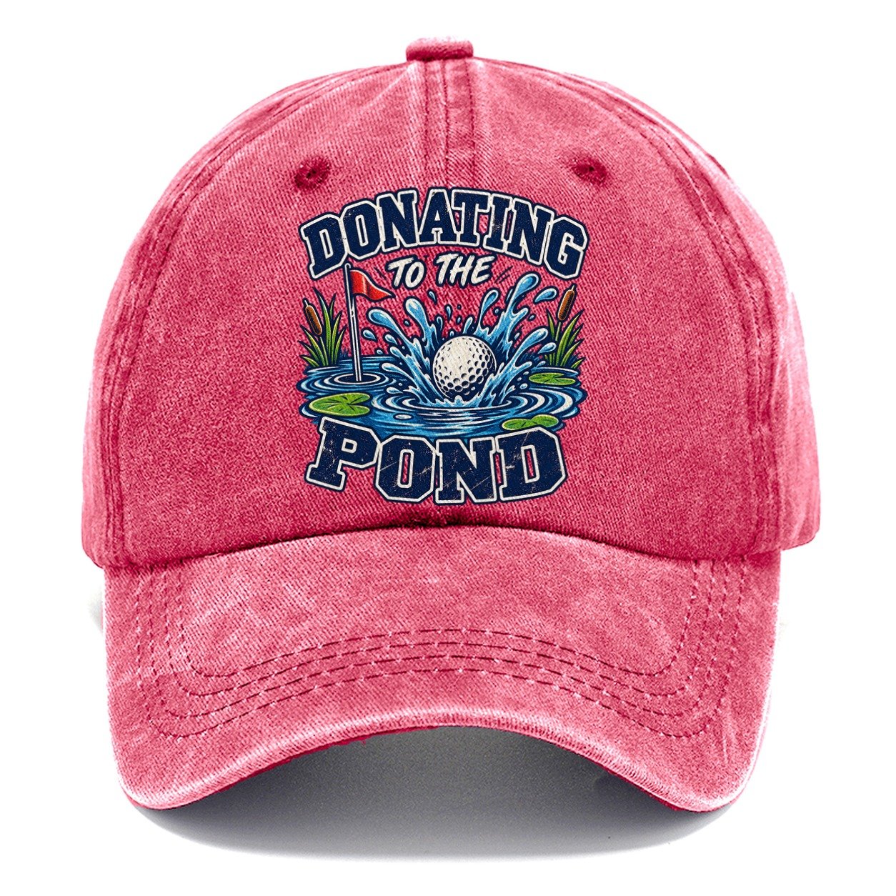 Donating To The Pond Golf Life Classic Cap – Pomegranate Blush
