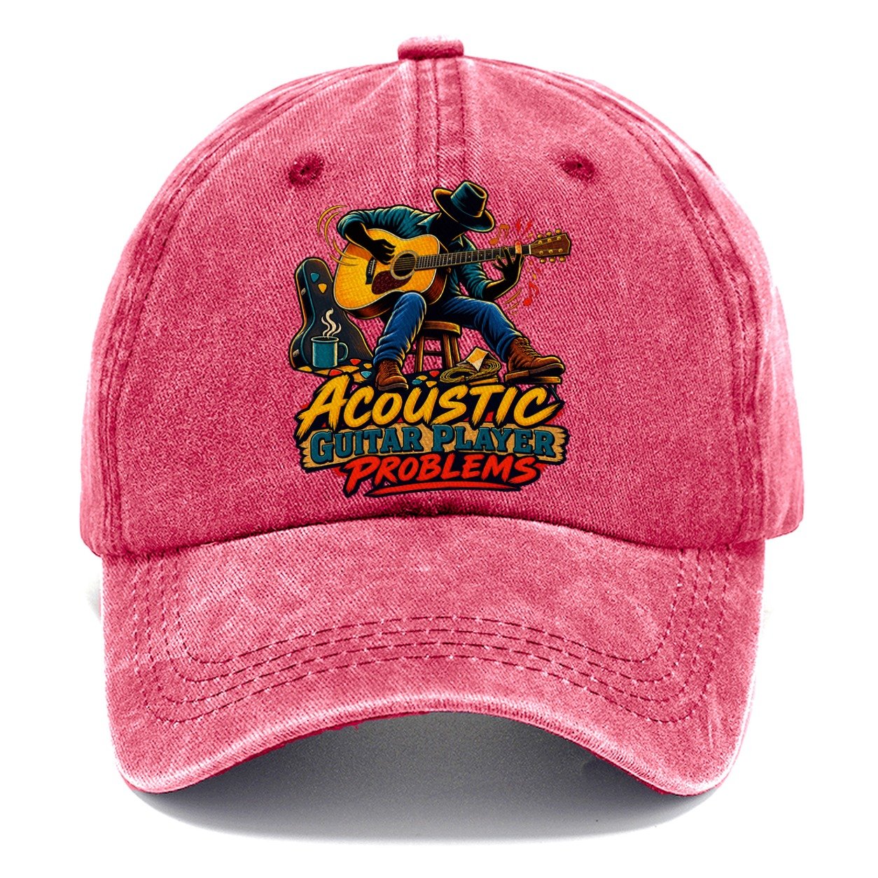 Acoustic Guitar Player Problems Music Instruments Classic Cap – Pomegranate Blush