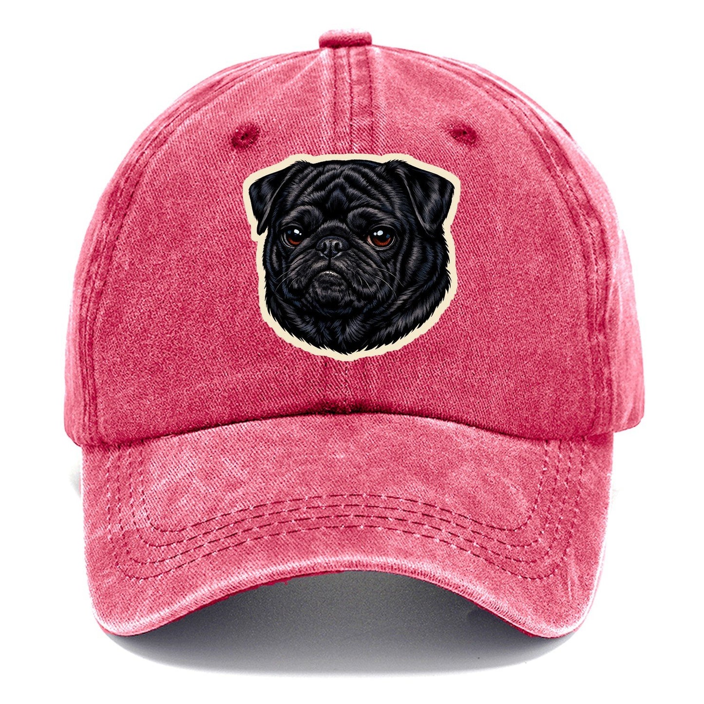 Black Pug Classic Cap – Pomegranate Blush