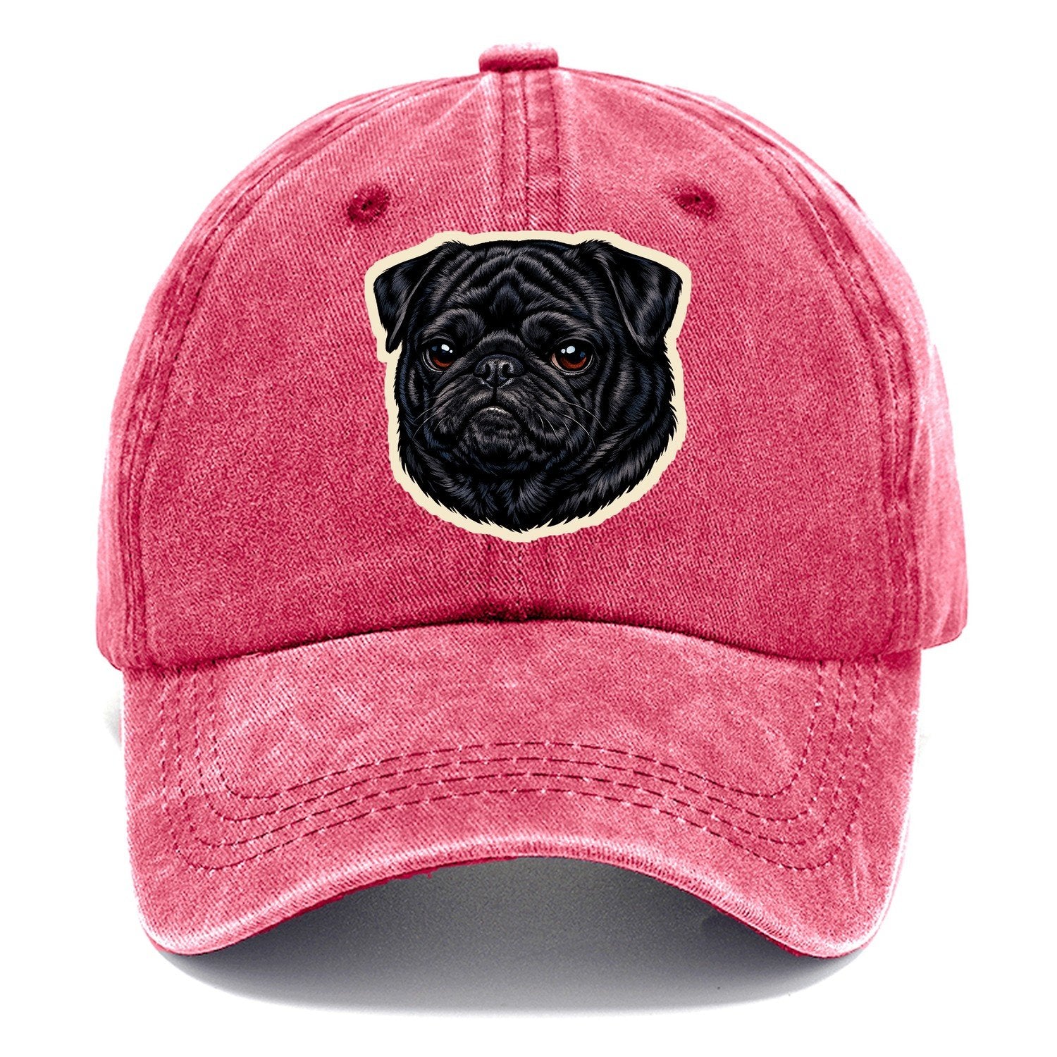 Black Pug Classic Cap – Pomegranate Blush