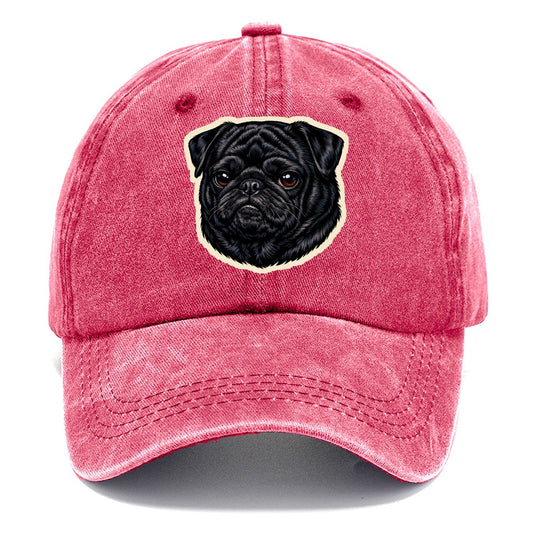 Black Pug Classic Cap – Pomegranate Blush
