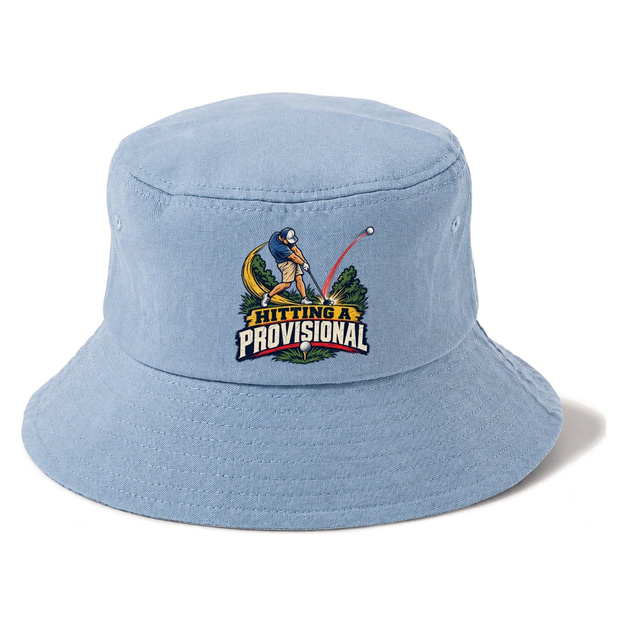 Hitting A Provisional Golf Life Bucket Hat – Summer Sky