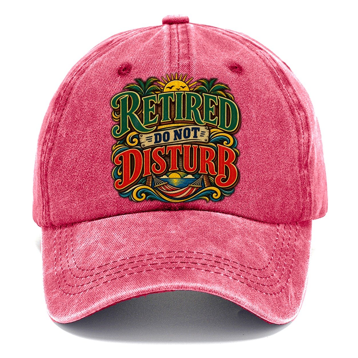 Retired Do Not Disturb Retired Living Classic Cap – Pomegranate Blush