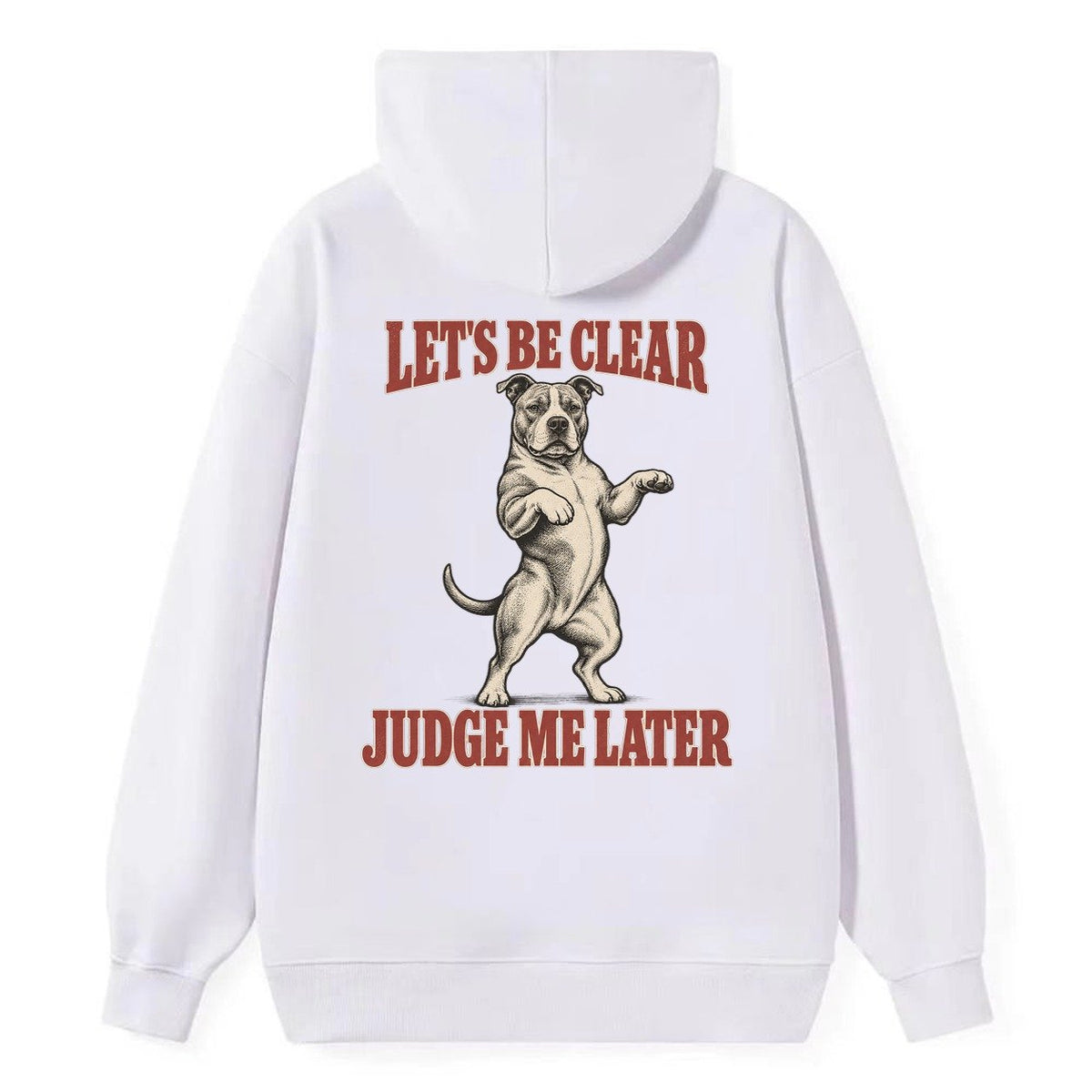 American Staffordshire Terrier Dog Declarations Classic Pullover Hoodie – White
