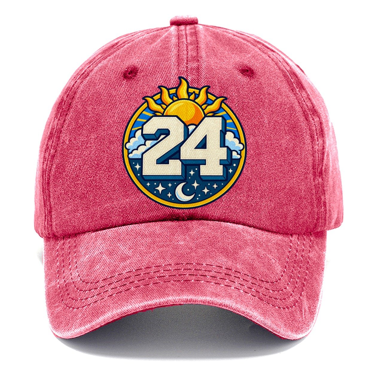 All Day Every Hour Number Club Classic Cap – Pomegranate Blush