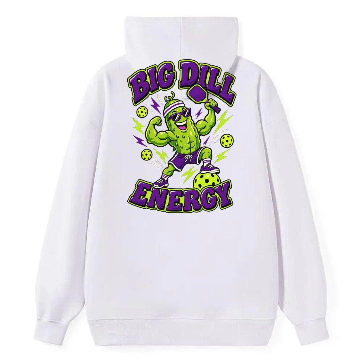 Big Dill Energy Pickleball Life Classic Pullover Hoodie – White