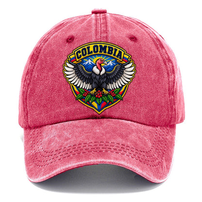 Colombia Retro Badge Country Logos Classic Cap – Pomegranate Blush