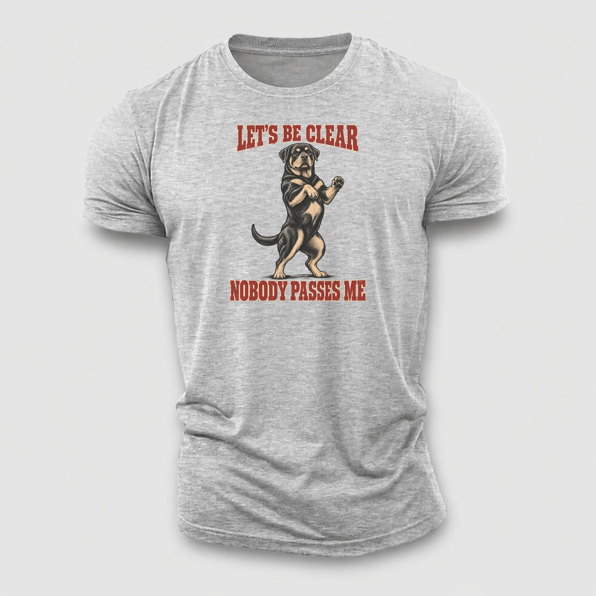 Rottweiler Dog Declarations Cotton T-Shirt – Sport Grey