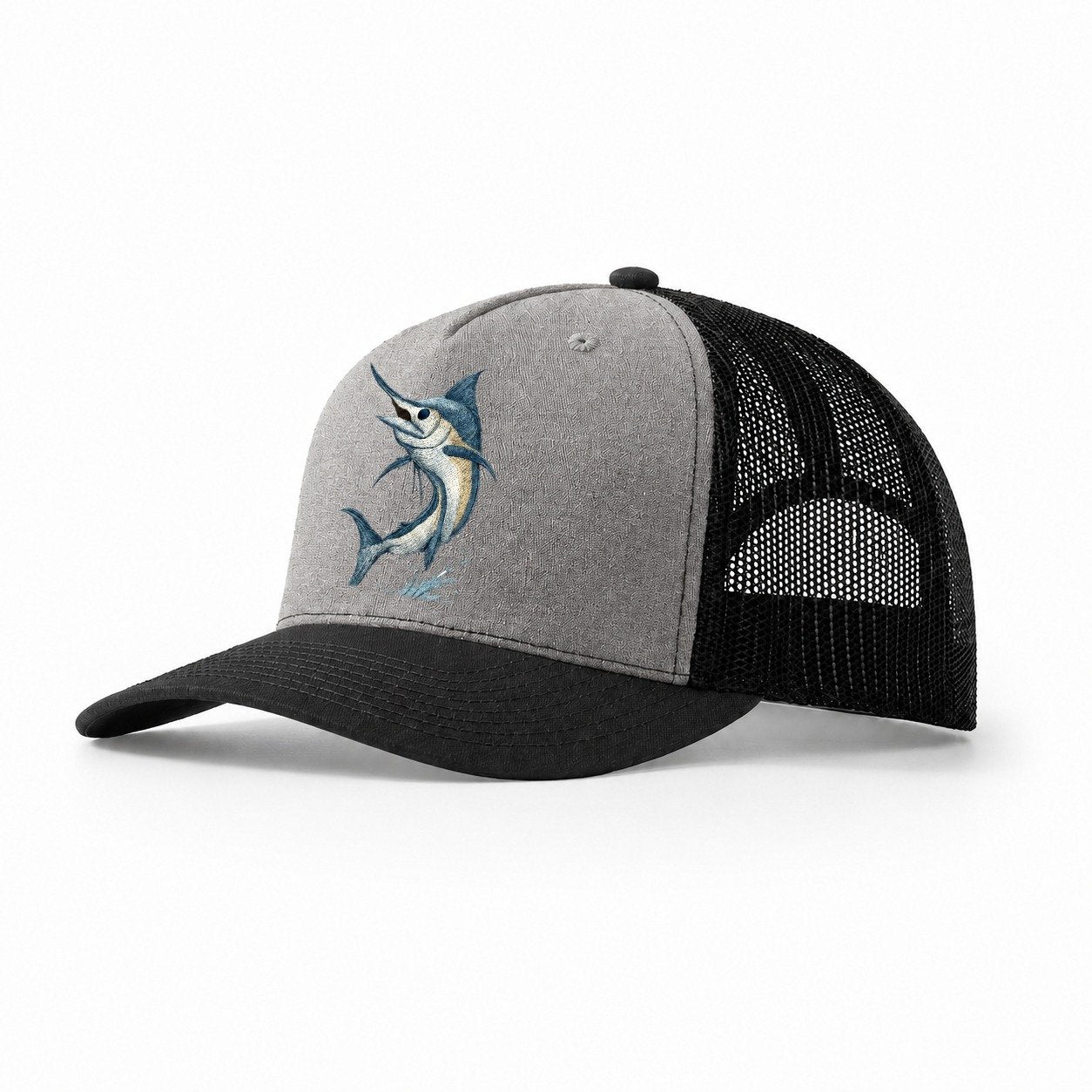 Marlins Majesty Trucker Hat – Grey-Black