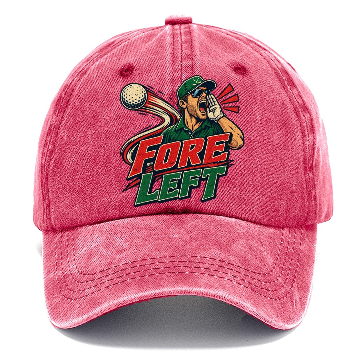 Fore Left Golf Life Classic Cap – Pomegranate Blush
