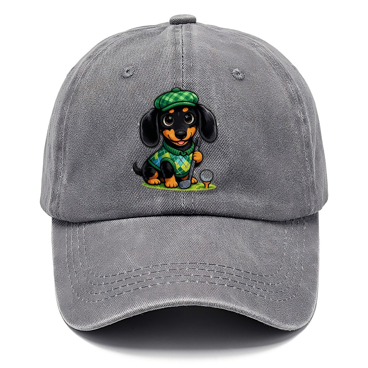 Dachshund Golfer Argyle Classic Cap – Urban Haze