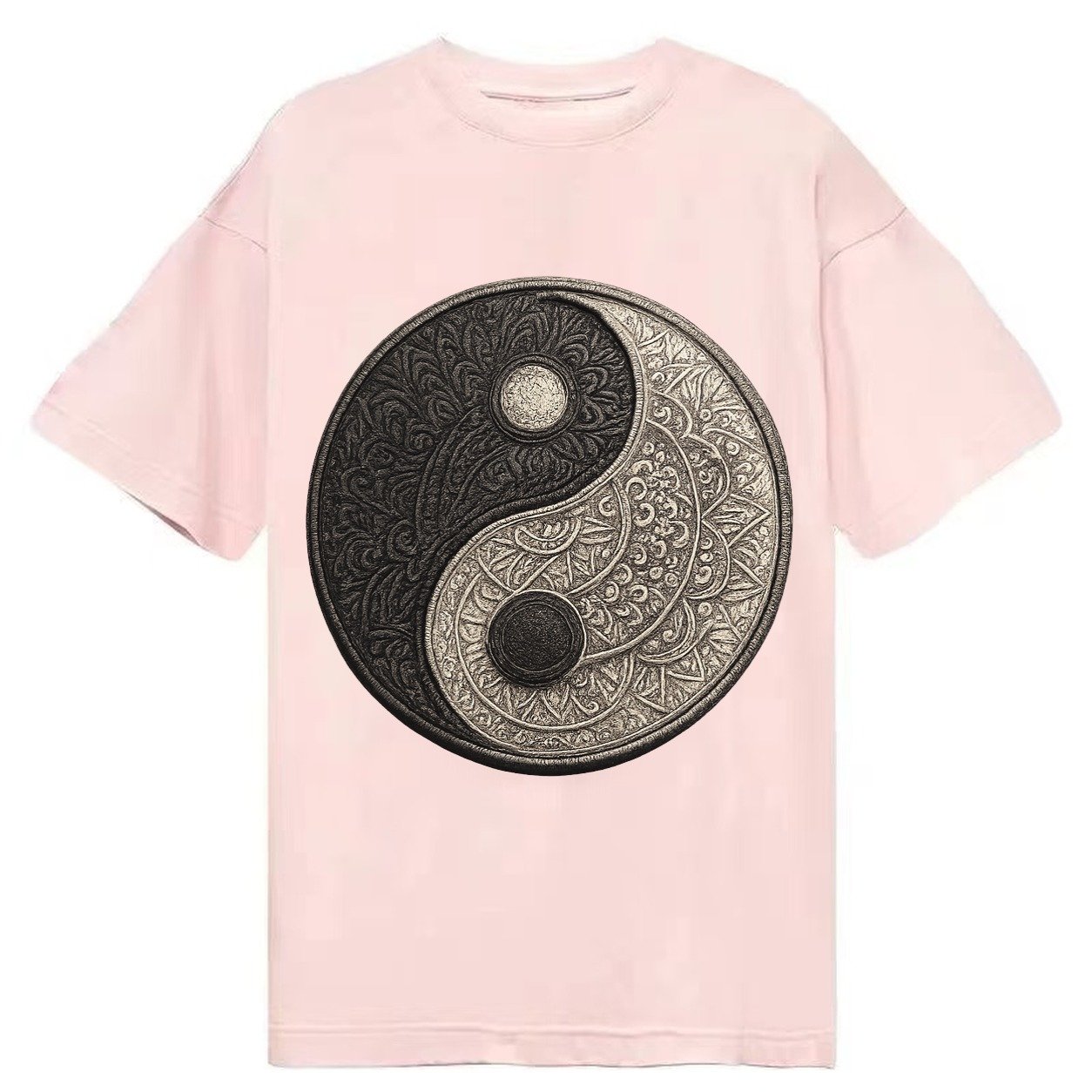 Mandala Yin Yang Classic T-shirt – Pink