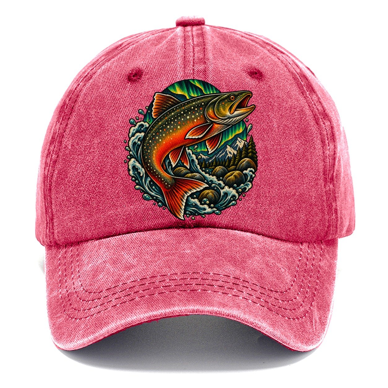 Arctic Char Glow Fishing Club Classic Cap – Pomegranate Blush