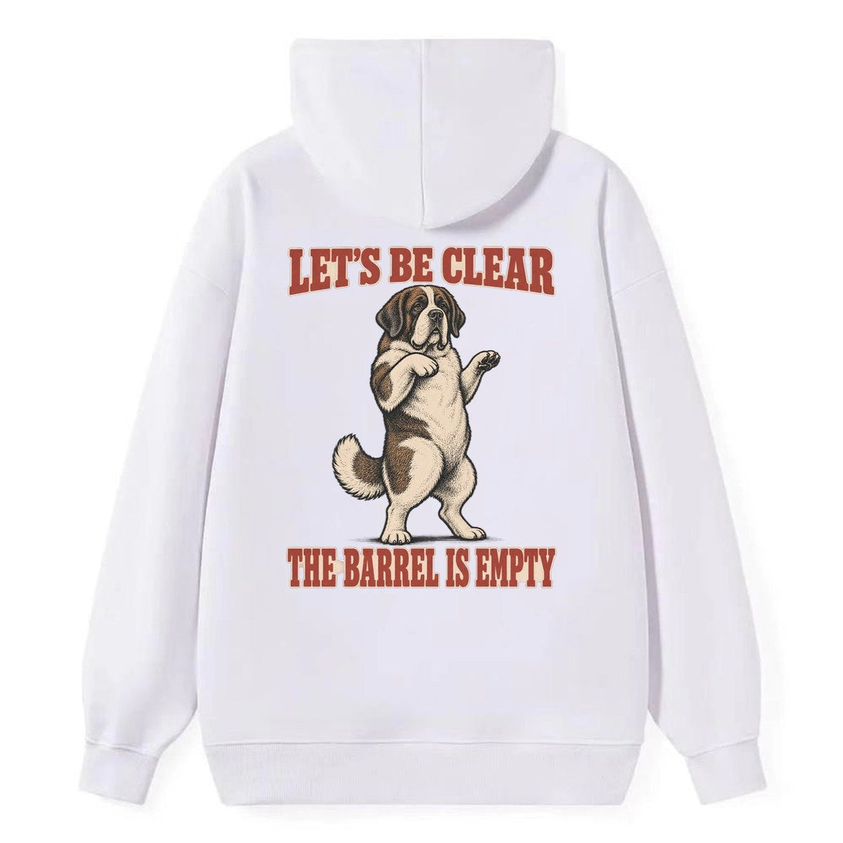 Saint Bernard Dog Declarations Classic Pullover Hoodie – White