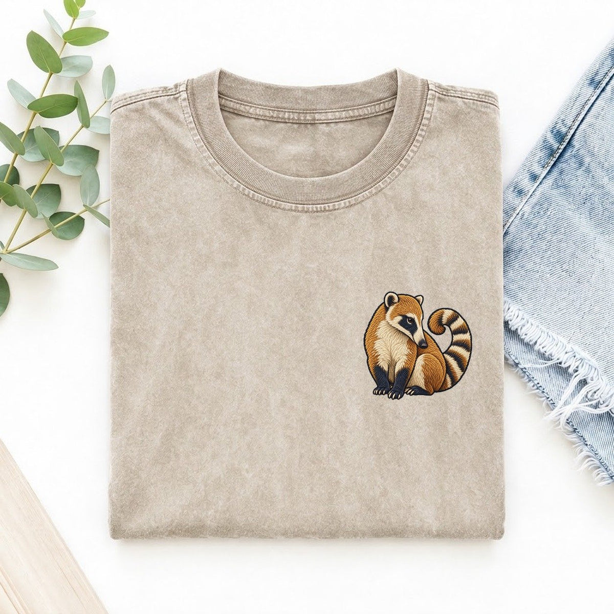 Coati Tail Curl Left Chest Thread Signatures II Left Chest Vintage T-shirt – Off White