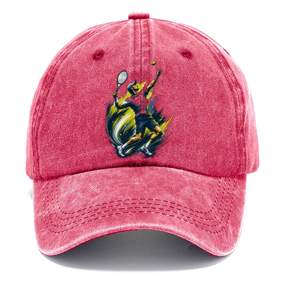 Explosive Brushstroke Tennis Serve Classic Cap – Pomegranate Blush
