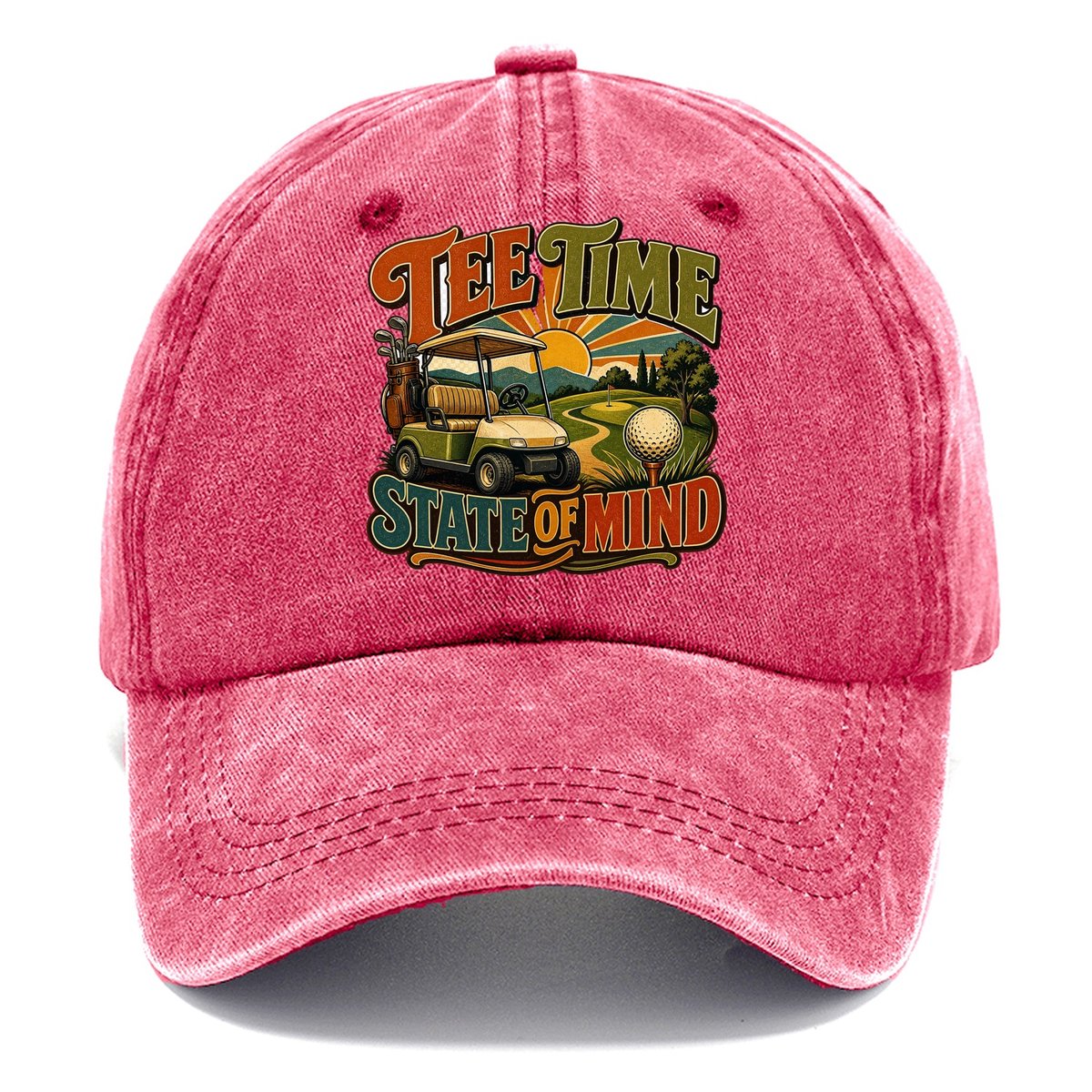 Tee Time State Of Mind Classic Cap – Pomegranate Blush