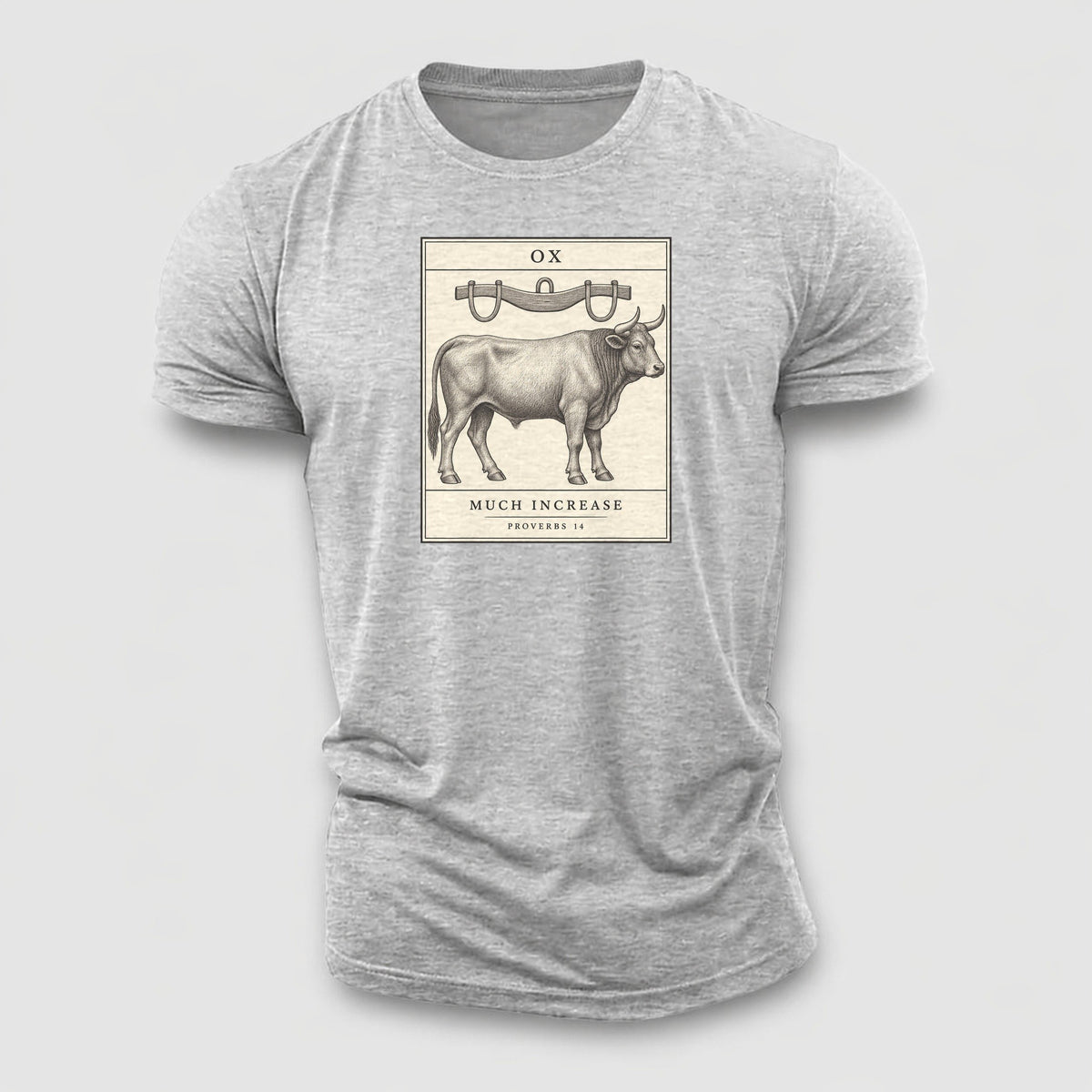 Ox Specimen Plate Creature Canticle Cotton T-Shirt – Sport Grey