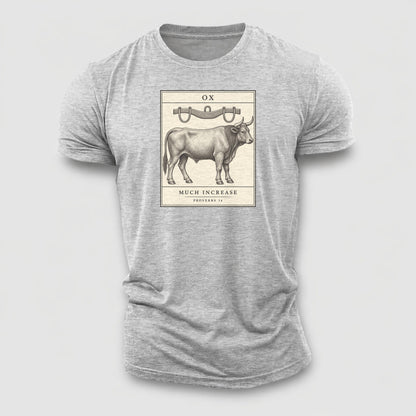 Ox Specimen Plate Creature Canticle Cotton T-Shirt – Sport Grey