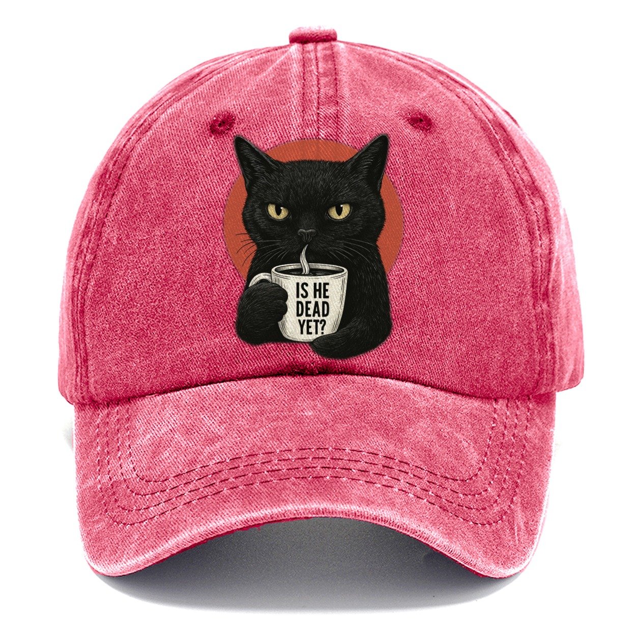 Is He Dead Yet Cat Classic Cap – Pomegranate Blush
