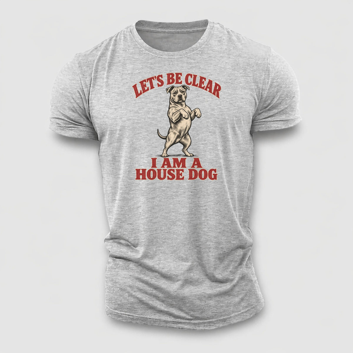 American Pit Bull Terrier Dog Declarations Cotton T-Shirt – Sport Grey