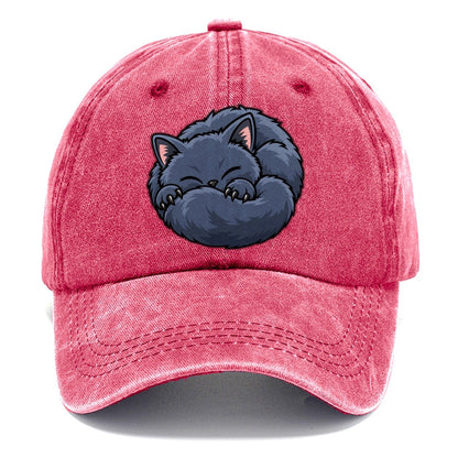 British Shorthair Sleeping Peeking Cats Classic Cap – Pomegranate Blush